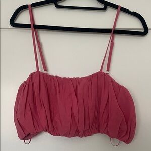 Pink Bubble Crop Top